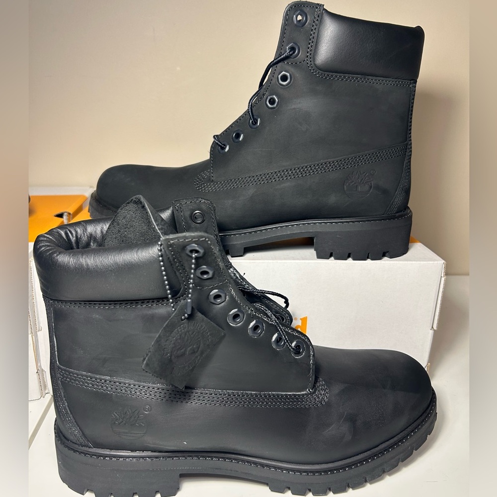 Timberland- premium 6 in lace waterproof, black, 10 men brand new